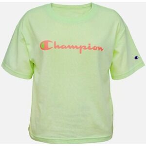 Girls' Size S - Champion Solid Boxy T-Shirt Pale Lime Green